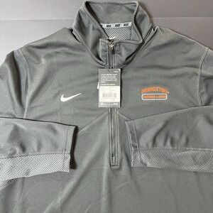 Nike DriFit Half Zip Princeton Swimming Pullover Long Sleeve Gray Mens XL NWT